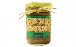 Auroganics Signature Blend Peanut Butter   Glass Jar  250 grams